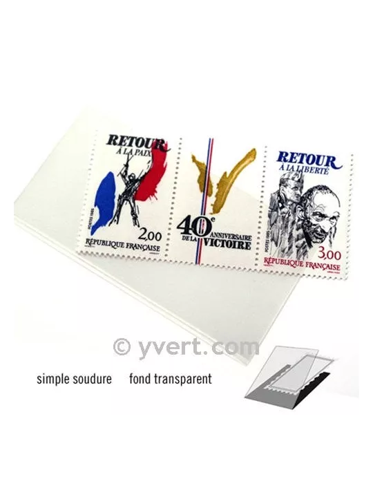 Pochettes simple soudure - Lxh:80x40mm (Fond transparent)