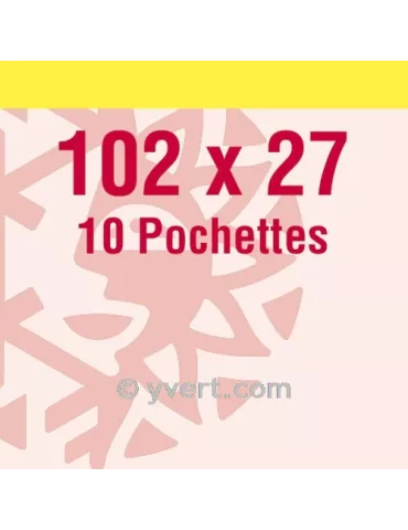 Pochettes simple soudure - Lxh:102x27mm (Fond transparent)