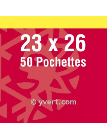 Pochettes double soudure - Lxh:23x26mm (Fond noir)