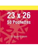 Pochettes double soudure - Lxh:23x26mm (Fond noir)