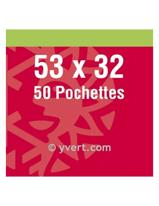 Pochettes double soudure - Lxh:53x32mm (Fond noir)