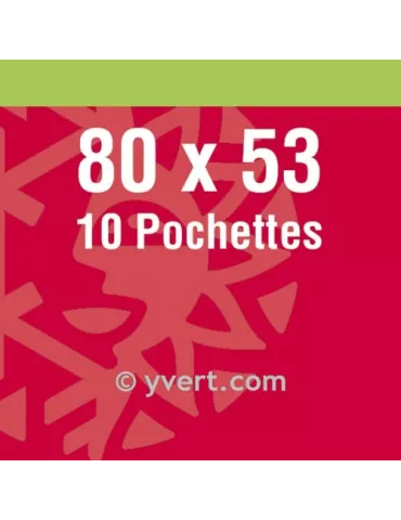 Pochettes double soudure - Lxh:80x53mm (Fond noir)