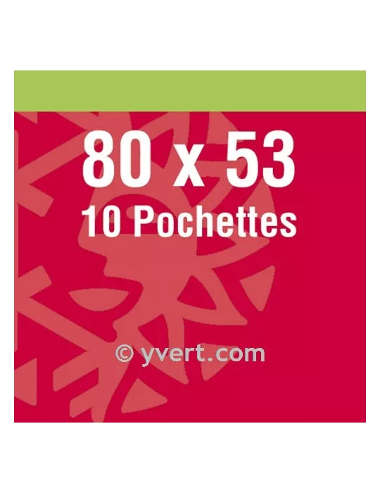 Pochettes double soudure - Lxh:80x53mm (Fond noir)