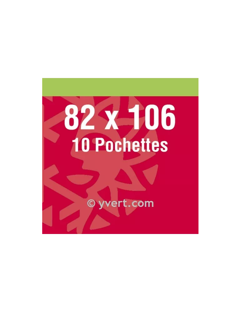 Pochettes double soudure - Lxh:82x106mm (Fond noir)
