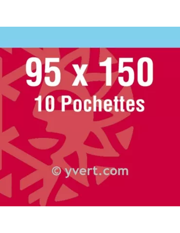 Pochettes double soudure - Lxh:95x150mm (Fond noir)