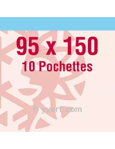 Pochettes double soudure - Lxh:95x150mm (Fond transparent)