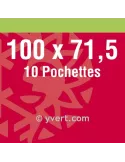 Pochettes double soudure - Lxh:100x71.5mm (Fond noir)