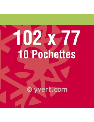 Pochettes double soudure - Lxh:102x77mm (Fond noir)