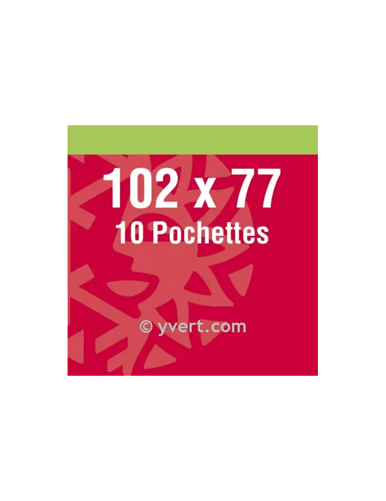 Pochettes double soudure - Lxh:102x77mm (Fond noir)