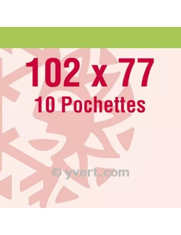 Pochettes double soudure - Lxh:102x77mm (Fond transparent)