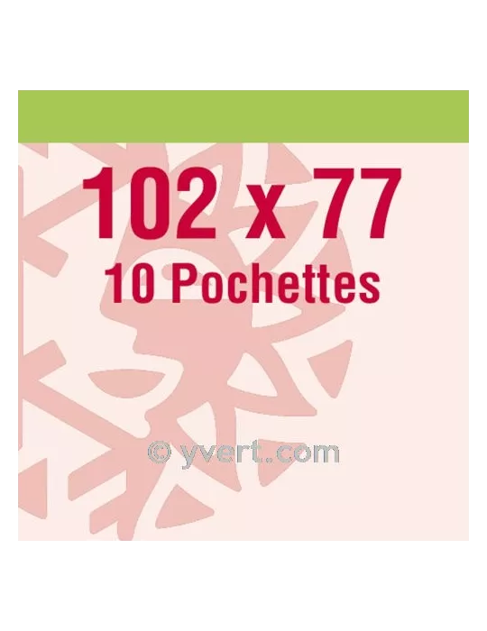 Pochettes double soudure - Lxh:102x77mm (Fond transparent)