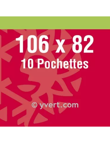 Pochettes double soudure - Lxh:106x82mm (Fond noir)