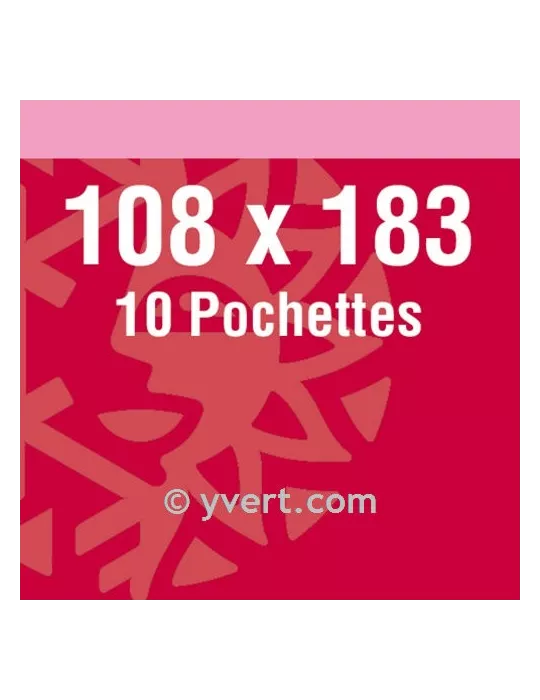 Pochettes double soudure - Lxh:108x183mm (Fond noir)