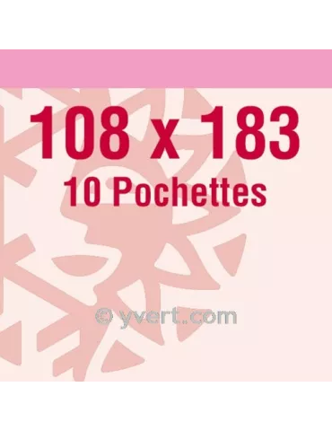 Pochettes double soudure - Lxh:108x183mm (Fond transparent)