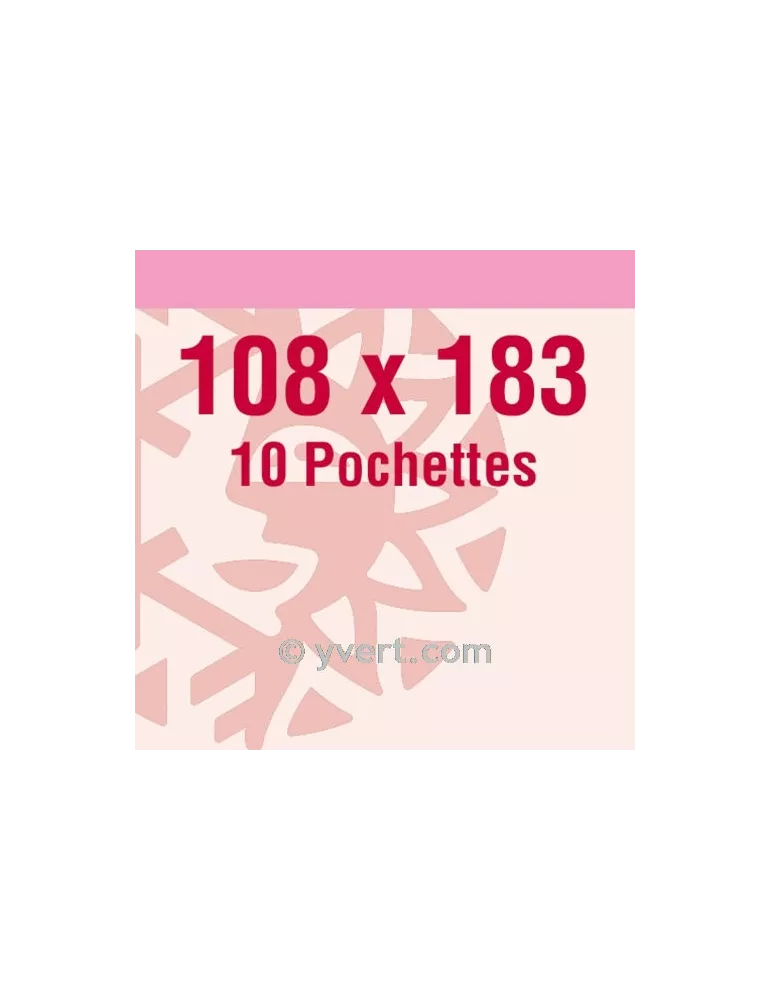 Pochettes double soudure - Lxh:108x183mm (Fond transparent)