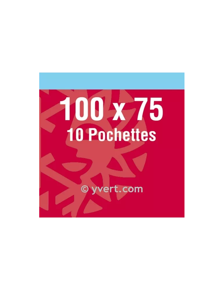 Pochettes double soudure - Lxh:100x75mm (Fond noir)