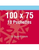 Pochettes double soudure - Lxh:100x75mm (Fond noir)