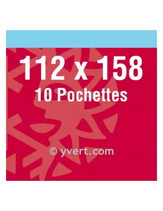 Pochettes double soudure - Lxh:112x158mm (Fond noir)