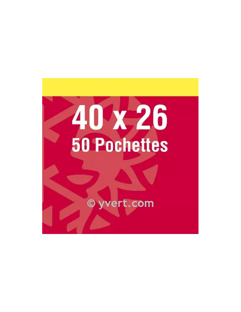 Pochettes double soudure - Lxh:40x26mm (Fond noir)