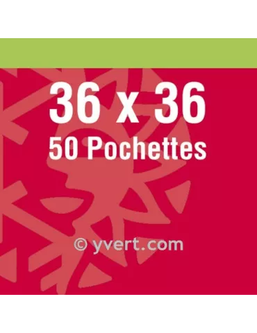 Pochettes double soudure - Lxh:36x36mm (Fond noir)