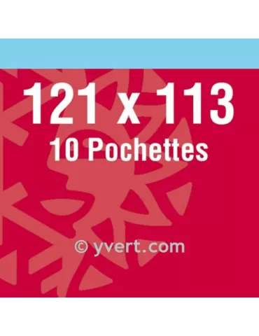 Pochettes double soudure - Lxh:121x113mm (Fond noir)