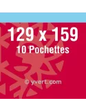 Pochettes double soudure - Lxh:129x159mm (Fond noir)