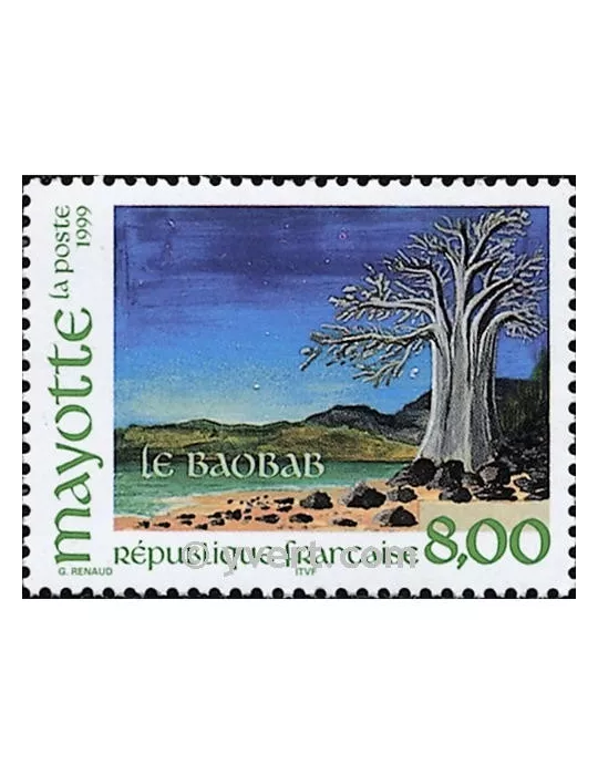 n° 75 - Timbre Mayotte Poste