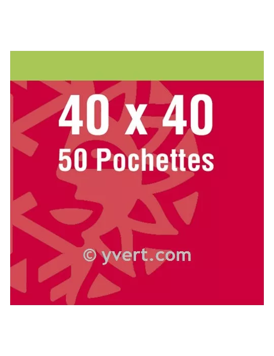 Pochettes double soudure - Lxh:40x40mm (Fond noir)