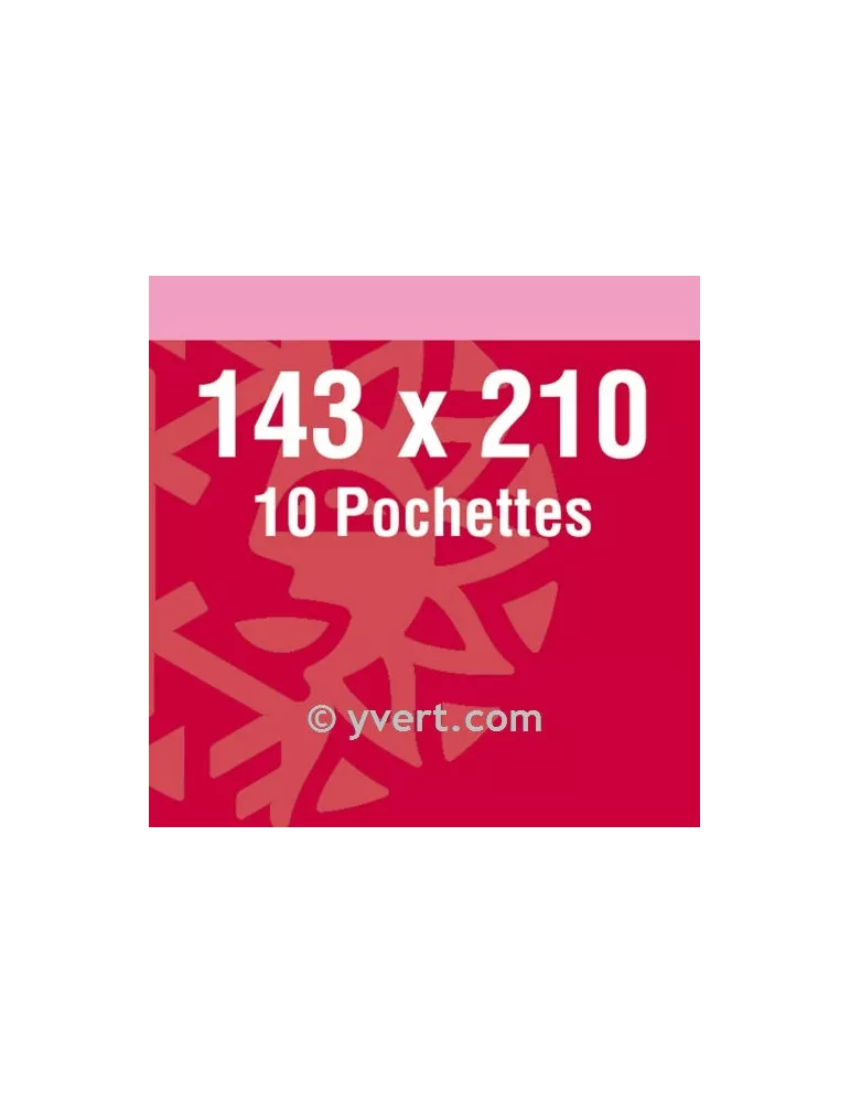 Pochettes double soudure - Lxh:143x210mm (Fond noir)