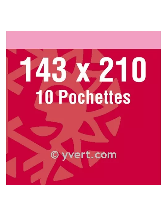 Pochettes double soudure - Lxh:143x210mm (Fond noir)