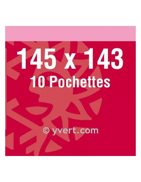 Pochettes double soudure - Lxh:145x143mm (Fond noir)