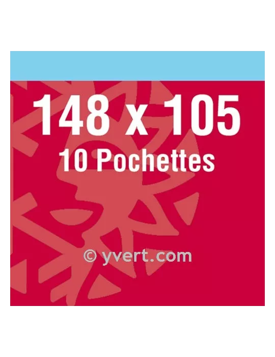 Pochettes double soudure - Lxh:148x105mm (Fond noir)