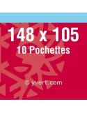 Pochettes double soudure - Lxh:148x105mm (Fond noir)