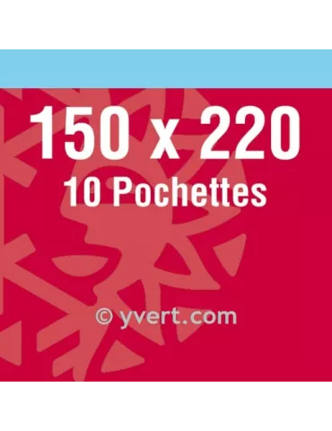 Pochettes double soudure - Lxh:150x220mm (Fond noir)