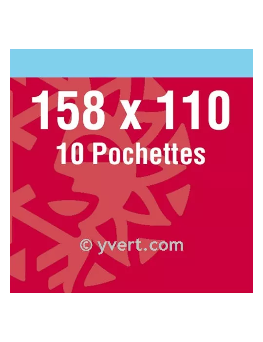 Pochettes double soudure - Lxh:158x110mm (Fond noir)
