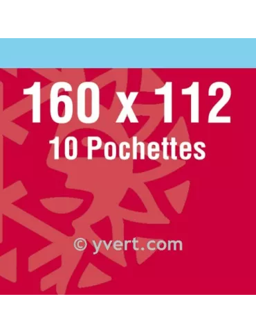 Pochettes double soudure - Lxh:160x112mm (Fond noir)