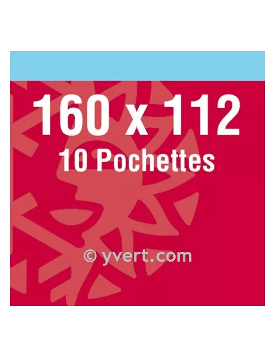 Pochettes double soudure - Lxh:160x112mm (Fond noir)