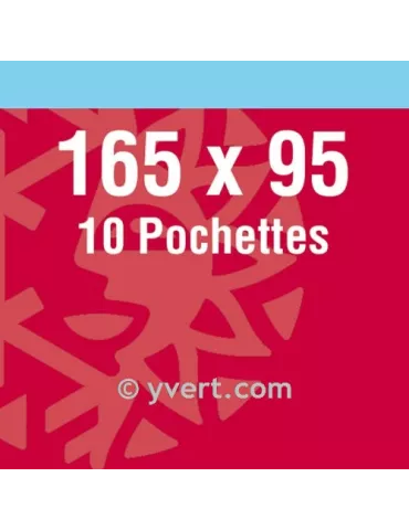 Pochettes double soudure - Lxh:165x95mm (Fond noir)