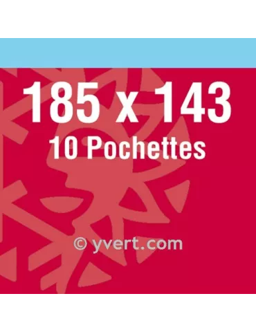 Pochettes double soudure - Lxh:185x143mm (Fond noir)