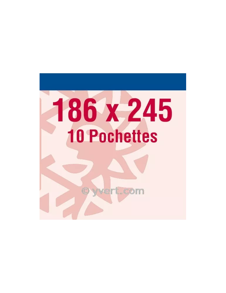 Pochettes double soudure - Lxh:186x245mm (Fond transparent)