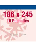 Pochettes double soudure - Lxh:186x245mm (Fond transparent)