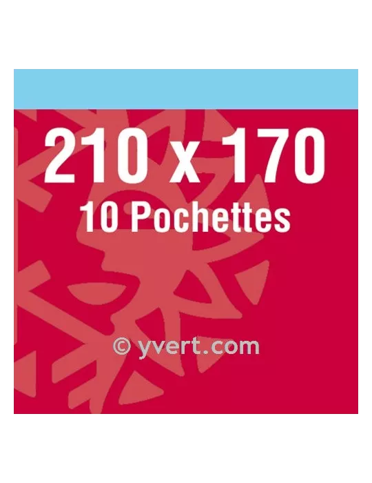 Pochettes double soudure - Lxh:210x170mm (Fond noir)