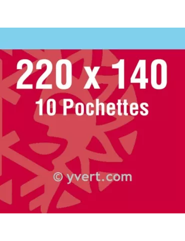 Pochettes double soudure - Lxh:220x140mm (Fond noir)