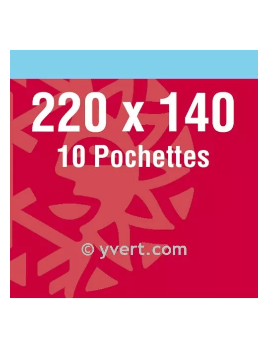 Pochettes double soudure - Lxh:220x140mm (Fond noir)