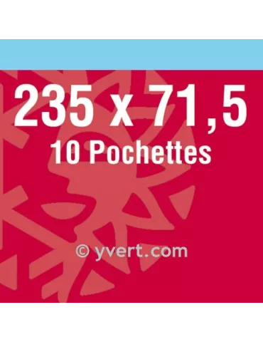 Pochettes double soudure - Lxh:235x71.5mm (Fond noir)