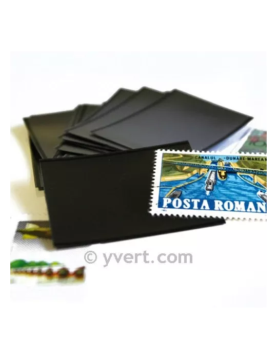 Pochettes double soudure - Lxh:130x185mm (Fond noir)