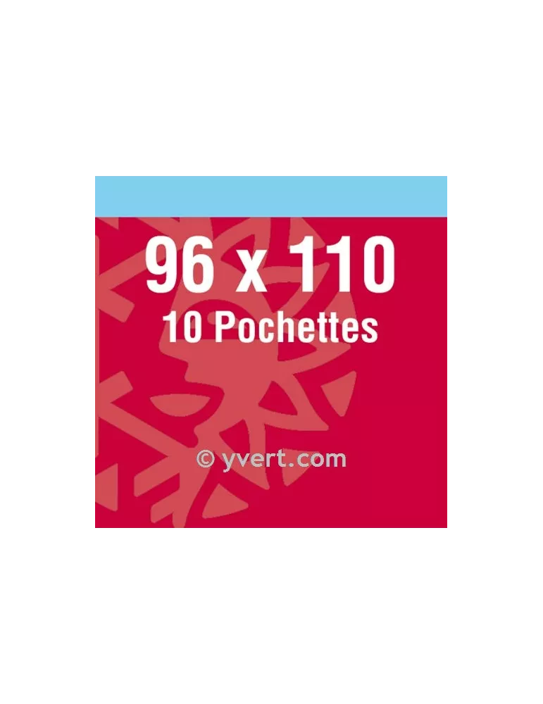 Pochettes double soudure - Lxh:96x110mm (Fond noir)