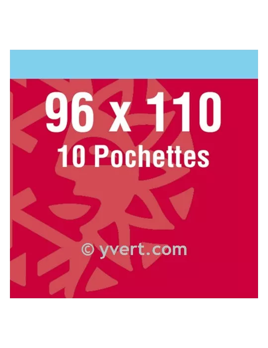 Pochettes double soudure - Lxh:96x110mm (Fond noir)