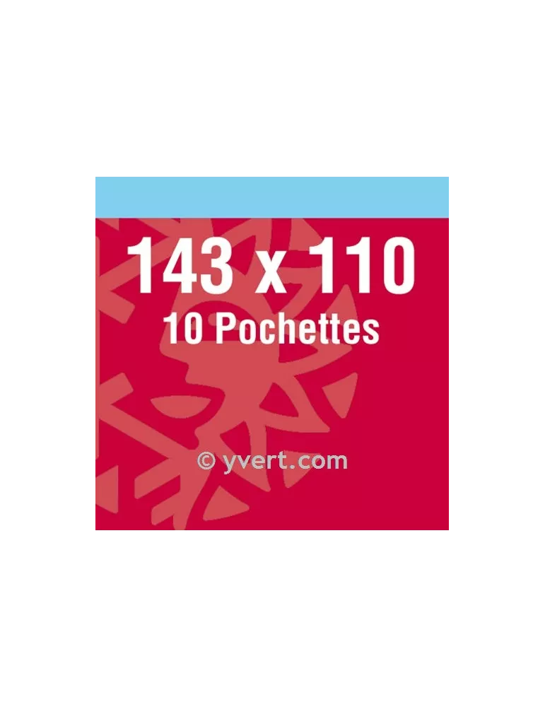 Pochettes double soudure - Lxh:143x110mm (Fond noir)