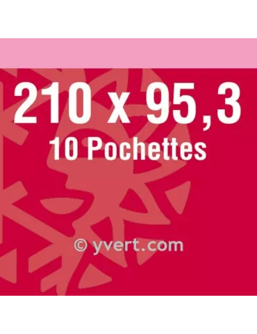 Pochettes double soudure - Lxh:210x95.3mm (Fond noir)